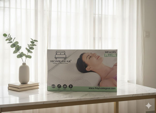 Home Gear Slim Memory Pillow – Ergonomic Low-Profile Support